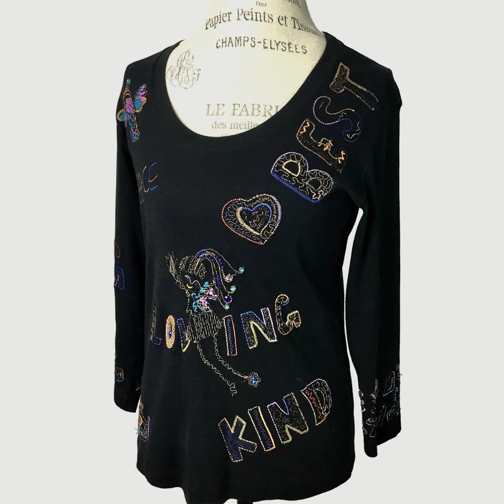 Chico's Vintage Love + Peace Top